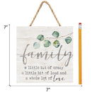 P. Graham Dunn Family Little Crazy Loud Lot of Love White 7 x 7 Inch Wood Pallet Wall Hanging Sign