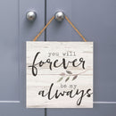 P. Graham Dunn Forever Be My Always Whitewash 7 x 7 Inch Wood Pallet Wall Hanging Sign
