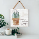 P. Graham Dunn Today I Choose Joy Plant Whitewash 7 x 7 Inch Wood Pallet Wall Hanging Sign