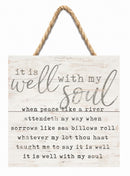 P. Graham Dunn It is Well with My Soul Whitewash 7 x 7 Inch Wood Pallet Wall Hanging Sign