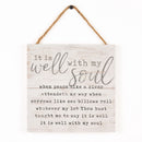 P. Graham Dunn It is Well with My Soul Whitewash 7 x 7 Inch Wood Pallet Wall Hanging Sign