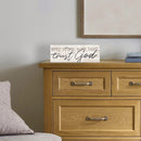 P. Graham Dunn Pray Often Work Hard Trust God White 10 x 3.38 Inch Wood Slat Easelback Tabletop Sign