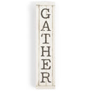 P. Graham Dunn Gather Rustic Whitewash 7.25 x 1.5 Inch Wood Vertical Tabletop Block Sign