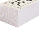 P. Graham Dunn Gather Rustic Whitewash 7.25 x 1.5 Inch Wood Vertical Tabletop Block Sign