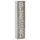 P. Graham Dunn Blessed Rustic Grey 7.25 x 1.5 Inch Wood Vertical Tabletop Block Sign