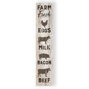 P. Graham Dunn Farm Fresh Animals Rustic Whitewash 7.25 x 1.5 Inch Wood Vertical Tabletop Block Sign