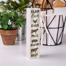 P. Graham Dunn Farm Fresh Animals Rustic Whitewash 7.25 x 1.5 Inch Wood Vertical Tabletop Block Sign
