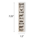 P. Graham Dunn Farm Fresh Animals Rustic Whitewash 7.25 x 1.5 Inch Wood Vertical Tabletop Block Sign