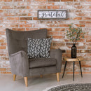 P. Graham Dunn Thankful Grateful Blessed Grey White 24.6 x 7.8 Inch Solid Pine Wood Farmhouse Frame Wall Plaque