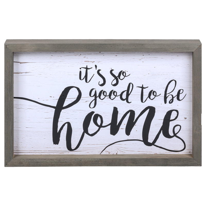 P. Graham Dunn Its So Good to Be Home Distressed 17.8 x 11.3 Inch Solid Pine Wood Farmhouse Frame Wall Plaque
