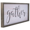 P. Graham Dunn Gather Script 33.25 x 15.25 Wood Farmhouse Frame Wall Plaque