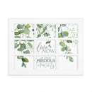 P. Graham Dunn Live Now in These Precious Moments White 25.5 x 19.5 Pine Wood Window Plaque