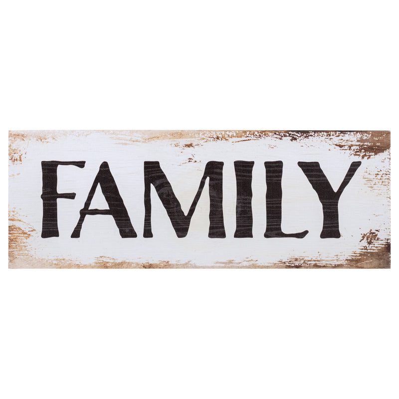 P. Graham Dunn Family Bold White Wash 15.75 x 5.5 Inch Solid Pine Wood Plank Wall Plaque Sign