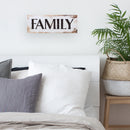 P. Graham Dunn Family Bold White Wash 15.75 x 5.5 Inch Solid Pine Wood Plank Wall Plaque Sign