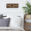 P. Graham Dunn Home Sweet Home Script Design Black Distressed 15.75 x 5.5 Inch Solid Pine Wood Plank Wall Plaque Sign