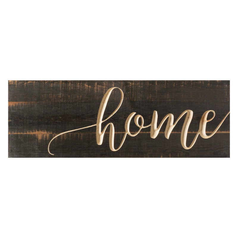 P. Graham Dunn Home Distressed Engraved 15.75 x 5.5 Inch Solid Pine Wood Plank Wall Plaque Sign