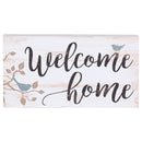 P. Graham Dunn Welcome Home Birds Whitewash 5.5 x 10 Solid Wood Plank Wall Plaque Sign
