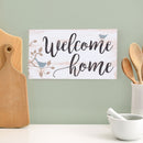 P. Graham Dunn Welcome Home Birds Whitewash 5.5 x 10 Solid Wood Plank Wall Plaque Sign