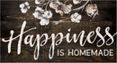 P. Graham Dunn Happiness Homemade Floral Dark Distressed 5.5 x 10 Solid Wood Plank Wall Plaque Sign