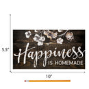 P. Graham Dunn Happiness Homemade Floral Dark Distressed 5.5 x 10 Solid Wood Plank Wall Plaque Sign