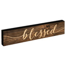 P. Graham Dunn Blessed Script Design 2.5 x 11.75 Inch Solid Pine Wood Farmhouse Stick Sign