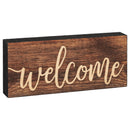 P. Graham Dunn Welcome Script Design Brown 6 x 2.5 Inch Solid Pine Wood Farmhouse Stick Sign