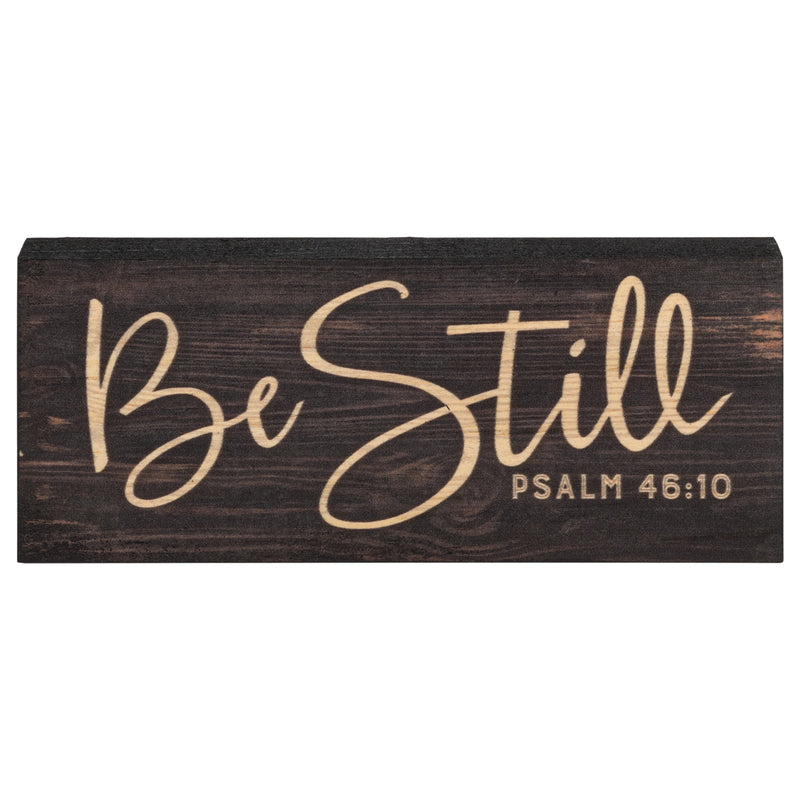 P. Graham Dunn Be Still Script Design 6 x 2.5 Inch Solid Pine Wood Farmhouse Stick Sign