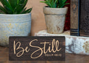 P. Graham Dunn Be Still Script Design 6 x 2.5 Inch Solid Pine Wood Farmhouse Stick Sign