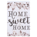 P. Graham Dunn Home Sweet Home Grey Floral White 5 x 3.5 Inch Solid Pine Wood Barnhouse Block Sign