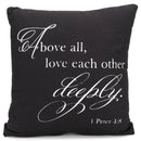 Mr. and Mrs. Black and White 12 x 12 Cotton Fabric Decorative Pillow