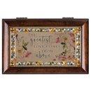 Greatest Love From Above Jeweled Amber Music Box Plays Amazing Grace