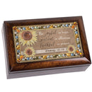 Be Joyful In Hope Jeweled Amber Music Box Plays Amazing Grace