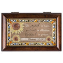 Be Joyful In Hope Jeweled Amber Music Box Plays Amazing Grace