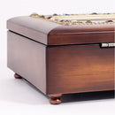 Compassion Jeweled Woodgrain Music Box Plays His Eye Is On The Sparrow