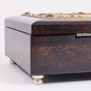 Friends Flowers Jeweled Amber Music Box Plays Wind Beneath My Wings