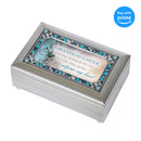 Top down view of Granddaughter Jeweled Silver Finish Petite Music Box