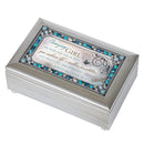 Amazing Girl Jeweled Silver Finish Jewelry Music Box - Plays Tune You Light Up My Life