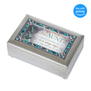 Top down view of Dear Aunt Touched My Life Jeweled Silverton Petite Music Box