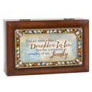 Daughter in Law Treasured Member Woodgrain Jewelry Music Box Plays You Light Up My Life