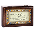 Having You for a Sister Greatest Woodgrain Jewelry Music Box Plays You Light Up My Life
