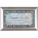 Daughter In Law Silver Tone Jewel Beaded Petite Music Box Plays Wind Beneath My Wings