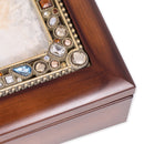 Grandmas are Angels Jeweled Woodgrain Jewelry Music Box - Plays Tune Wind Beneath My Wings