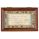 May You Find The Courage Jeweled Woodgrain Jewelry Music Box Plays Tune Wind Beneath My Wings