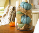 Teal Blue 6 inch Resin Harvest Decorative Pumpkins Pack of 6