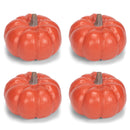 Front view of Natural Orange 6 inch Harvest Decorative Pumpkins Pack of 4