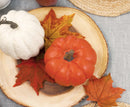 Natural Orange 6 inch Resin Harvest Decorative Pumpkins Pack of 4