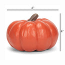 Natural Orange 6 x 4 Resin Harvest Decorative Pumpkin