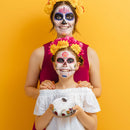 Floral 6 inch Resin Day of the Dead Decorative Pumpkin