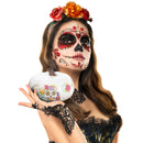 Floral 6 inch Resin Day of the Dead Decorative Pumpkin