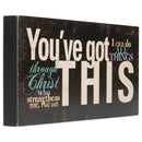 WenNuNa Youve Got This Philippians 4:13 Distressed Black 5 x 10 Wood Table Top Sign Plaque